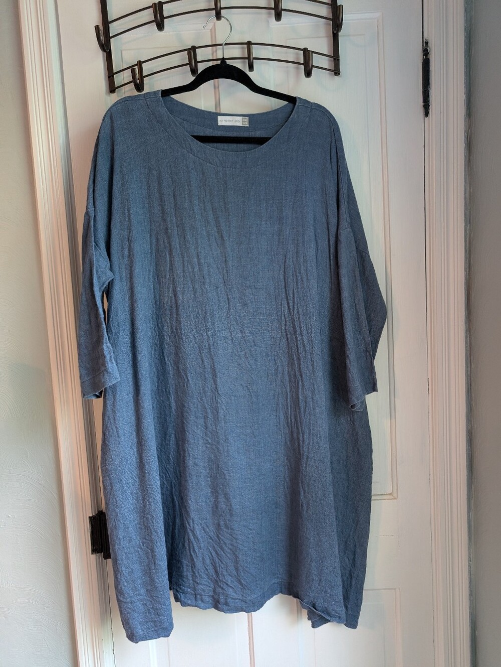 Not PERFECTLINEN Shift Dress, O/S, Blue Linen